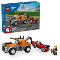 La dépanneuse et la voiture de sport