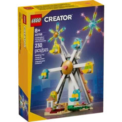 Célébration : la grande roue avec des feux d’artifice