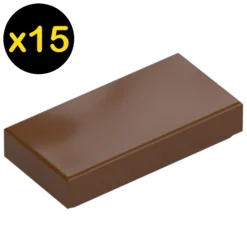 15 Tiles 1x2 - FLAT TILE 1X2
