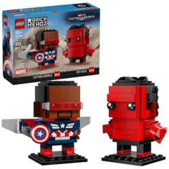 Figurines de Captain America et Hulk rouge