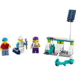 Trottinettes électriques et bornes de recharge