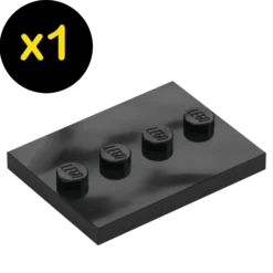 1 PLATE 3X4 WITH 4 KNOBS