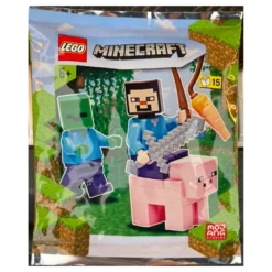 Steve, Zombie and Pig foil pack